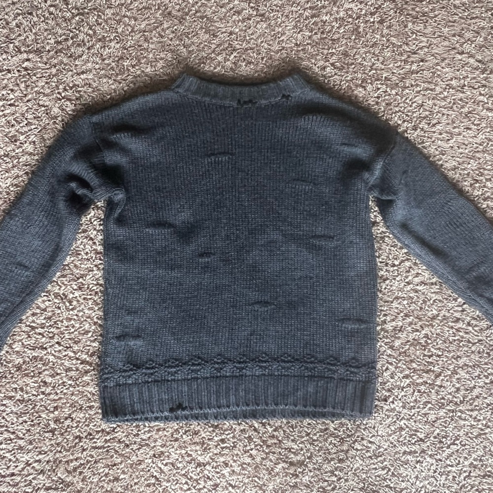 Regular fit grey knit sweater.  Like new condition.